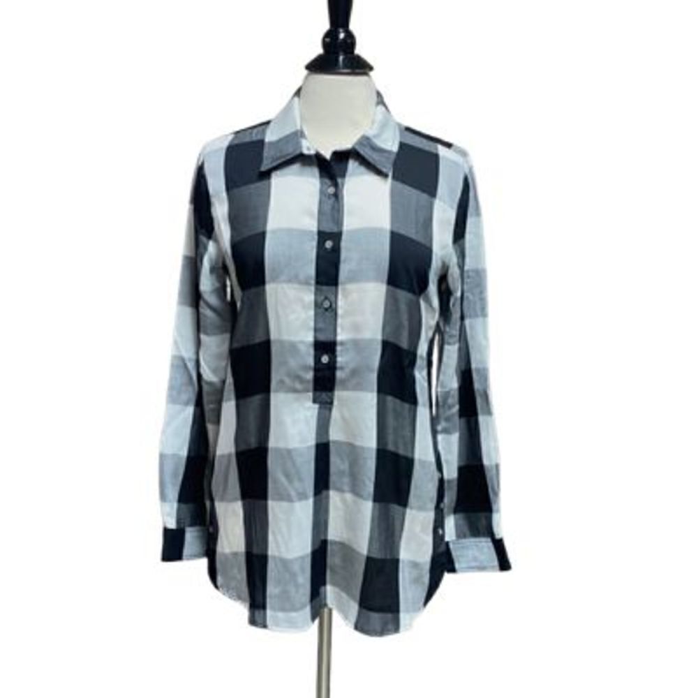 Multiples Black & White Long Sleeve Tunic Top Size XS